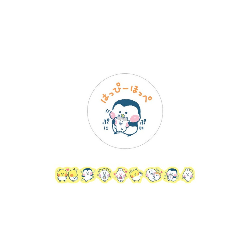 Rouleau de Stickers de la marque Japonaise Mind Wave - Shibanban - Avec des motifs des Animaux Joufflus.