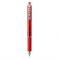 Stylo Bille de la marque Pentel avec une bille  de 0,5mm et un touché doux. Encre rouge. Vue 2