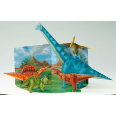 Kit  Origami - Dinosaures - les 5 dinosaures