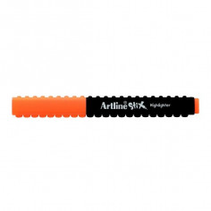 Surligneur Artline blox Fluo de la marque Japonaise Shachihata qui se clipsent. Orange. Vue 2