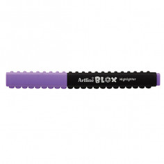 Surligneur Artline blox Fluo de la marque Japonaise Shachihata qui se clipsent. Violet Fluo.