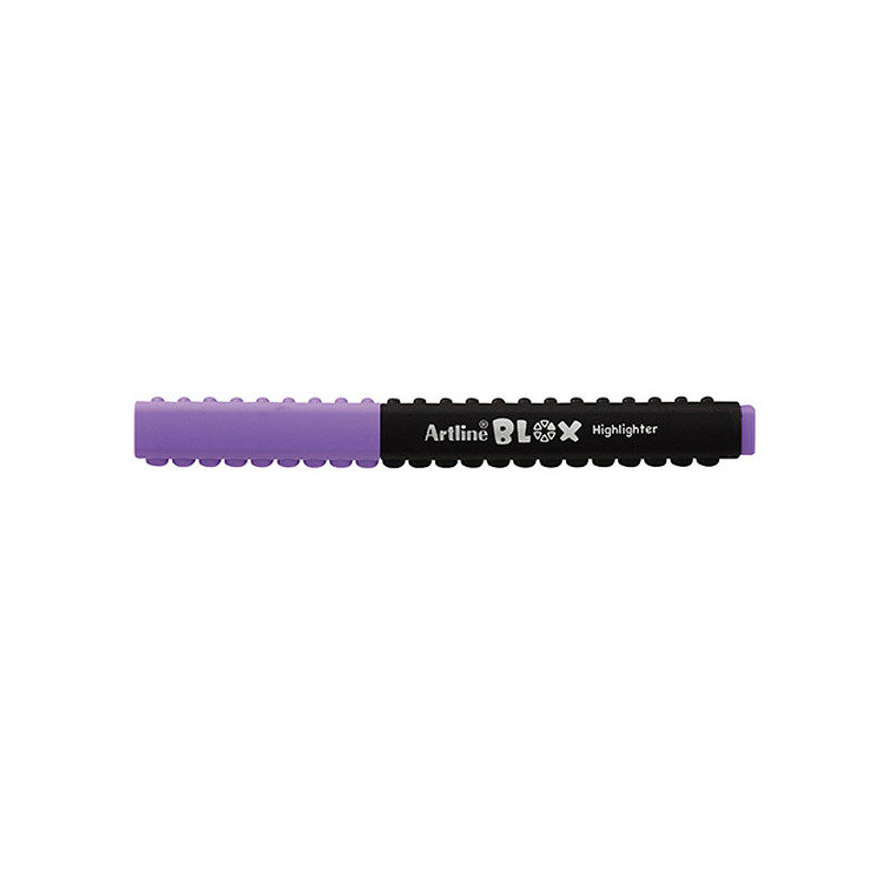 Surligneur Artline blox Fluo de la marque Japonaise Shachihata qui se clipsent. Violet Fluo.