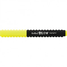 Surligneur Artline blox Fluo de la marque Japonaise Shachihata qui se clipsent. Jaune Fluo.