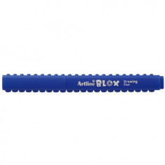Feutre Fin Artline Blox de la marque Japonaise Shachihata qui se clipsent et avec une pointe de 0.4mm. Bleu Vue 2