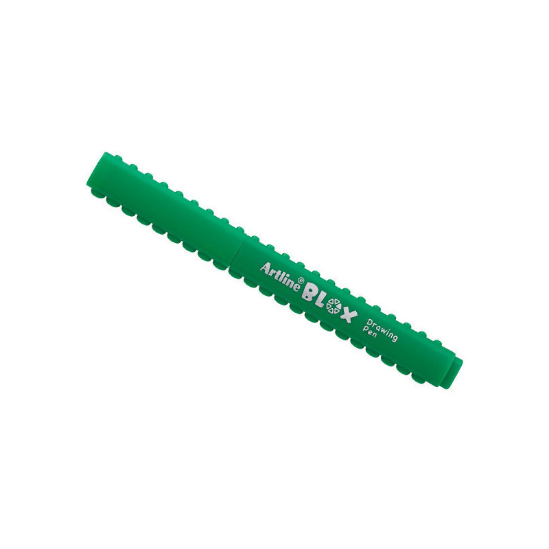 Feutre Fin Artline Blox de la marque Japonaise Shachihata qui se clipsent et avec une pointe de 0.4mm. Vert