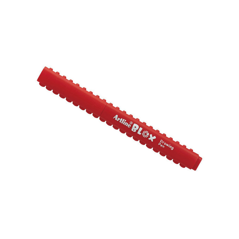 Feutre Fin Artline Blox de la marque Japonaise Shachihata qui se clipsent et avec une pointe de 0.4mm. Rouge