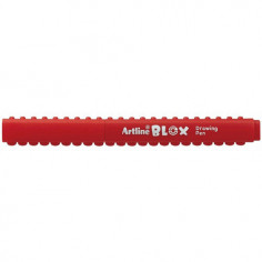 Feutre Fin Artline Blox de la marque Japonaise Shachihata qui se clipsent et avec une pointe de 0.4mm. Rouge Vue 2