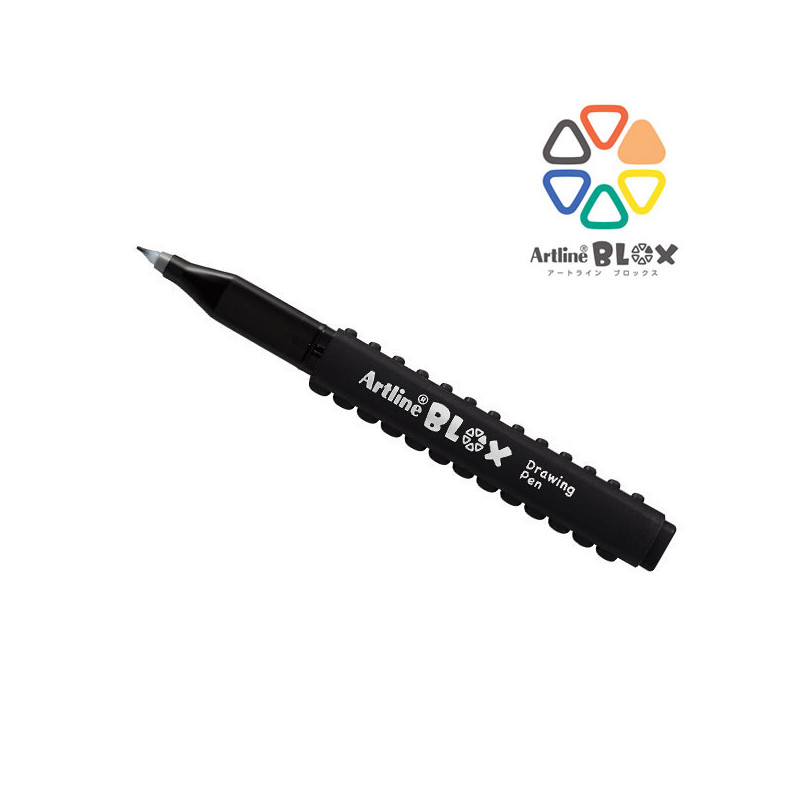 Feutre Fin Artline Blox de la marque Japonaise Shachihata qui se clipsent et avec une pointe de 0.4mm. Noir