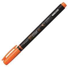 Surligneur Coat 80 de la marque Japonaise Tombow avec une mine de 4mm protégée. Orange