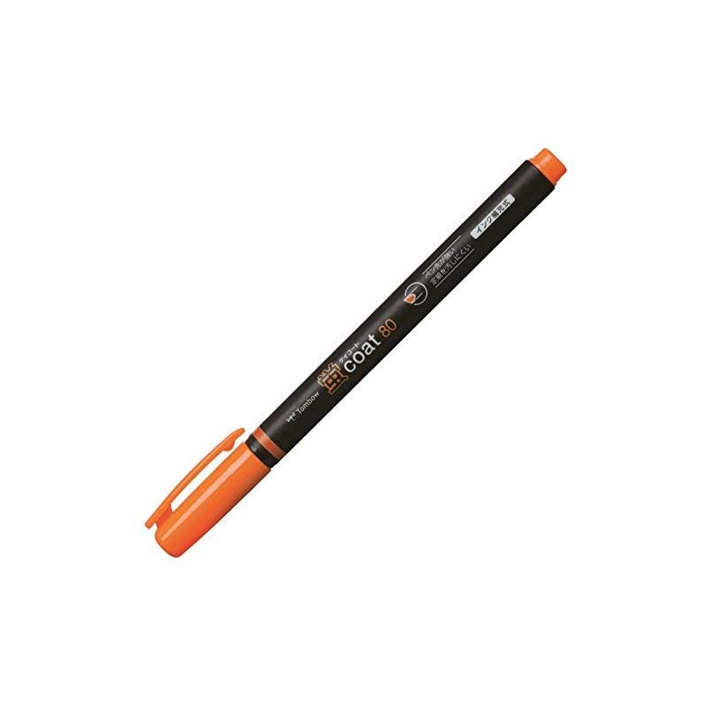 Surligneur Coat 80 de la marque Japonaise Tombow avec une mine de 4mm protégée. Orange