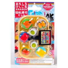 Lot de Gommes Sushi Bar - Iwako - Gomme japonaise - 1