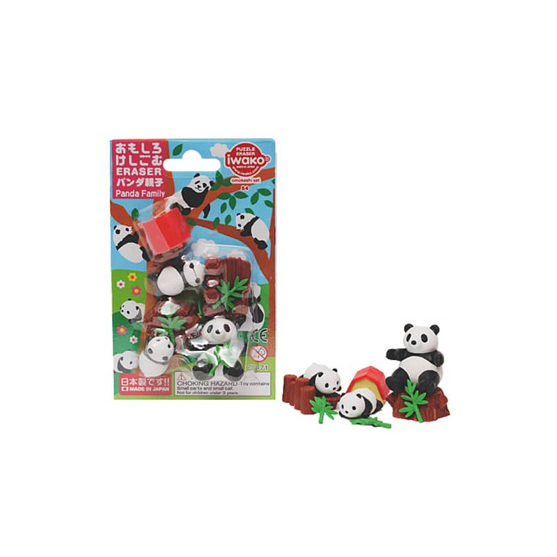 Lot de Gommes Panda - Iwako - Gomme japonaise