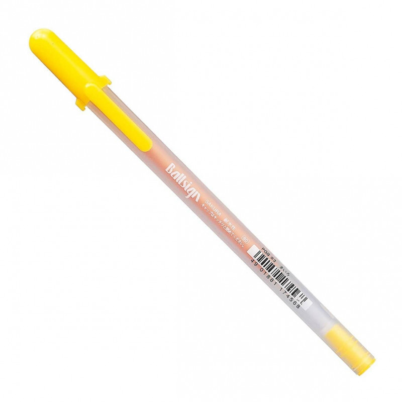 Stylo Bille de la marque sakura avec une bille  de 0.6mm. Jaune orangé