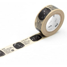 Rouleau de Washi Tape Japonais avec pour motifs les Constellations et leurs noms