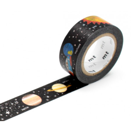 Rouleau de Washi Tape Japonais avec pour motif le Système Solaire