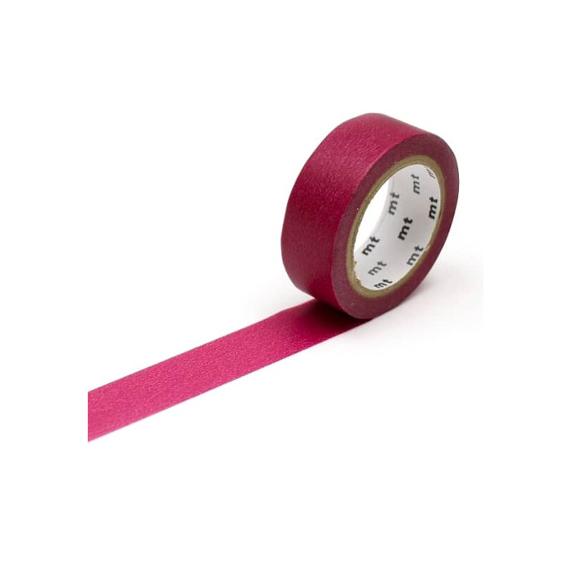 Rouleau de Washi Tape Japonais avec une couleur unie lie de vin