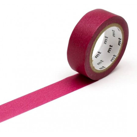 Rouleau de Washi Tape Japonais avec une couleur unie lie de vin