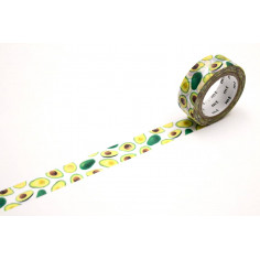 Rouleau de Washi Tape Japonais avec pour motif des avocats - Détails