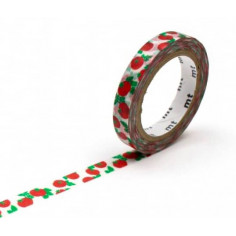 Rouleau de Washi Tape Japonais avec pour motif des petites tomates