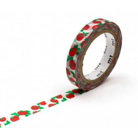 Rouleau de Washi Tape Japonais avec pour motif des petites tomates