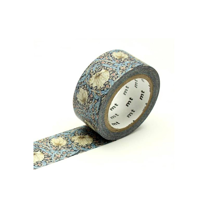 Rouleau de Washi Tape Japonais avec des motifs Floraux de Morris & Co