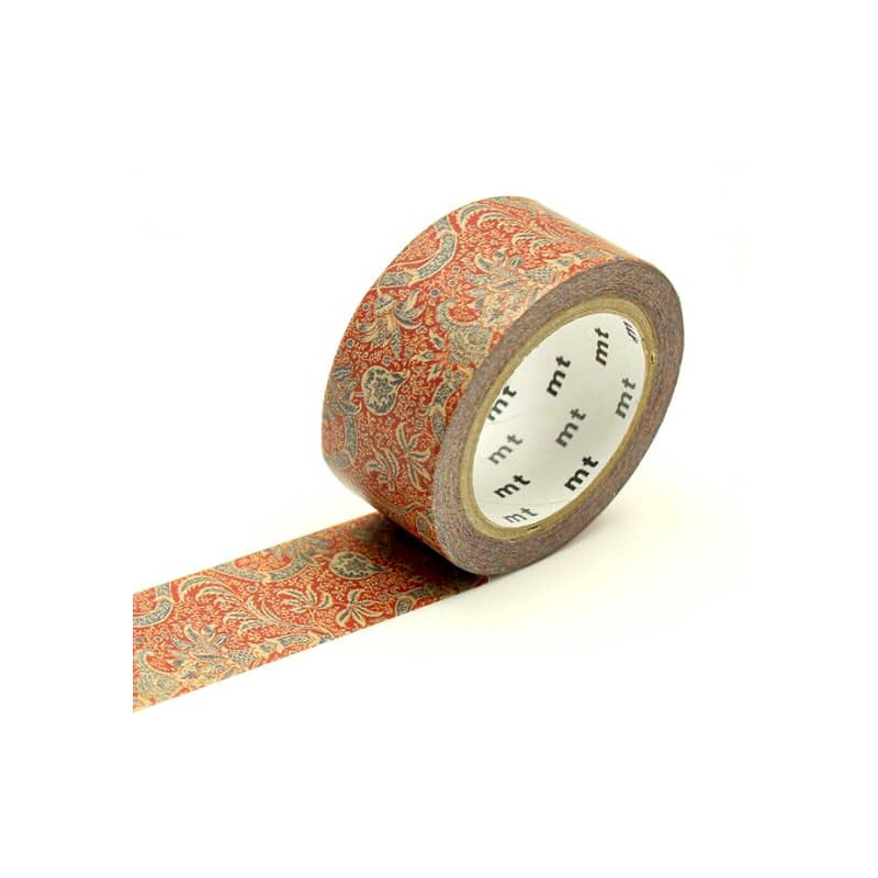 Rouleau de Washi Tape Japonais avec des motifs Floraux de Morris & Co