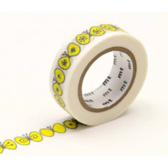 Rouleau de Washi Tape Japonais avec des Papillons Jaunes Par Minä Perhonen