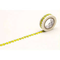 Rouleau de Washi Tape Japonais avec des Papillons Jaunes Par Minä Perhonen - Détails