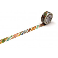 Rouleau de Washi Tape Japonais avec des motifs de cartes anciennes. All