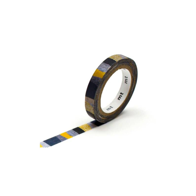 Rouleau de Washi Tape Japonais avec pour motif Higashiyama Champ Doré