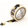 Rouleau de Washi Tape Japonais avec des motifs de Feuilles Dorées.