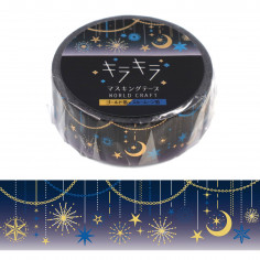 Rouleau de Washi Tape avec pour motifs des Décorations de Nuit