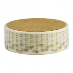 Rouleau de Washi Tape Japonais avec pour motif des Etoiles Tombantes dorées