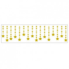 Rouleau de Washi Tape Japonais avec pour motif des Etoiles Tombantes dorées - Motif