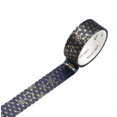 Rouleau de Washi Tape Japonais avec pour motif Showa Rétro - Déroulé