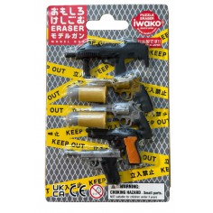 Lot de Gommes Pistolets & Armes – Iwako – Iwako- Gomme japonaise - Blister