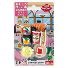 Lot de Gommes Café & Pâtisseries Japonaises – Iwako – Gomme japonaise - Blister