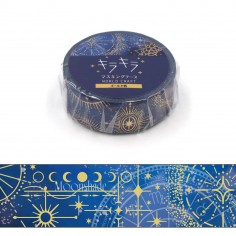 Rouleau de Washi Tape Japonais sur le theme des étoiles et de l'astrologie