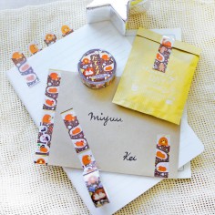 Rouleau de Washi Tape Japonais avec pour motif un Tunnel de  Taupe Kawaii - Utilisation