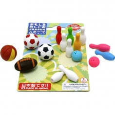 Lot de Gommes Sports Japonaises – Iwako – Gomme japonaise - Blister
