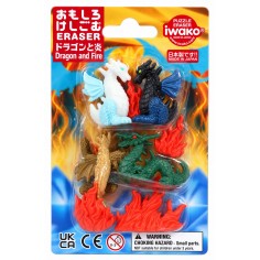 Lot de Gommes Dragons & Feu – Iwako Lot de Gommes Dragons & Feu – Iwako Blister