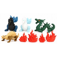 Lot de Gommes Dragons & Feu – Iwako Lot de Gommes Dragons & Feu – Iwako