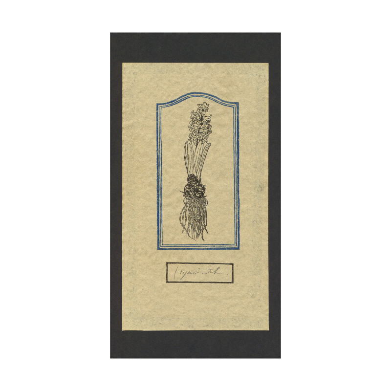 Carnet Japonais slim de 64 pages avec couverture à motif de jacinthes