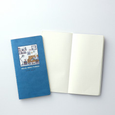Carnet Japonais slim de 64 pages avec couverture à motif d'un intérieur cosy. ouvert