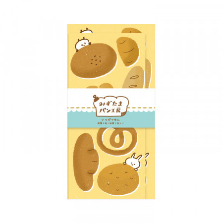 Papiers à Lettre et Enveloppes - Mizu Tama Pan - Décorés de multiples pains.