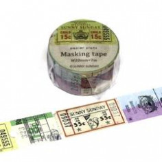 Washi Tape de 7 mètres avec motifs de Timbres Anciens