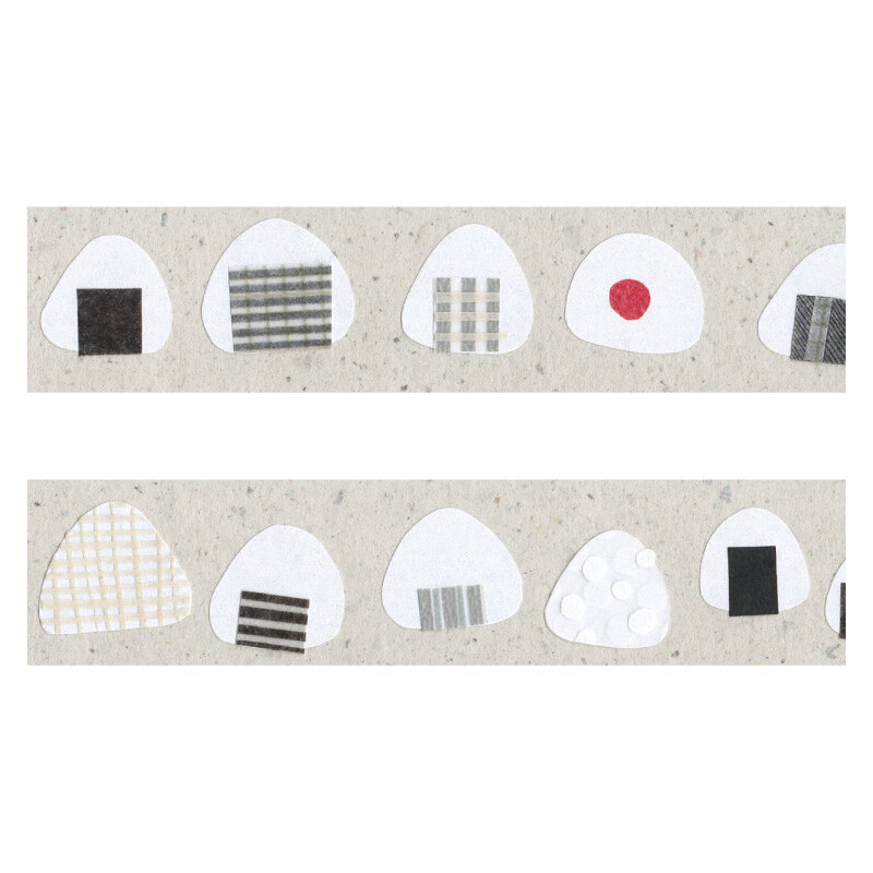 Washi Tape de 7 mètres avec pour motif des Onigiri Japonais