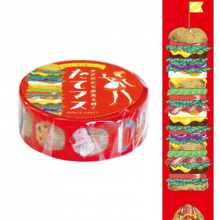 Rouleau de Washi Tape  avec pour motifs de Fast Food américan