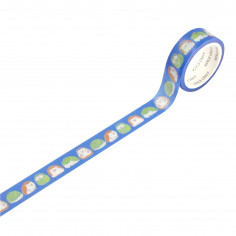 Rouleau de Washi Tape avec pour motifs des petits hérissons tout mignons - Déroulé