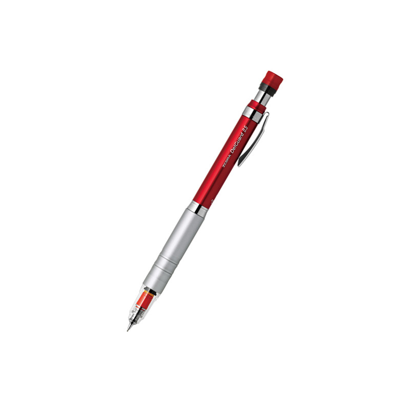 Porte-Mines Zebra DelGuard Type Lx 0.5mm avec système anti casse de mine - Rouge